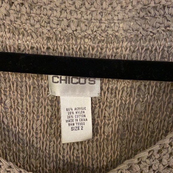 CHICO’S size 2 cardigan…. Mushroom color… EXCELLENT CONDITION - Picture 3 of 5
